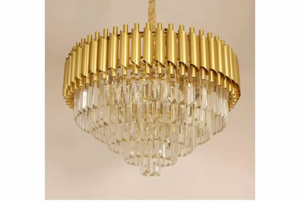 نجفة طلقة كريستال ذهبي (40سم)