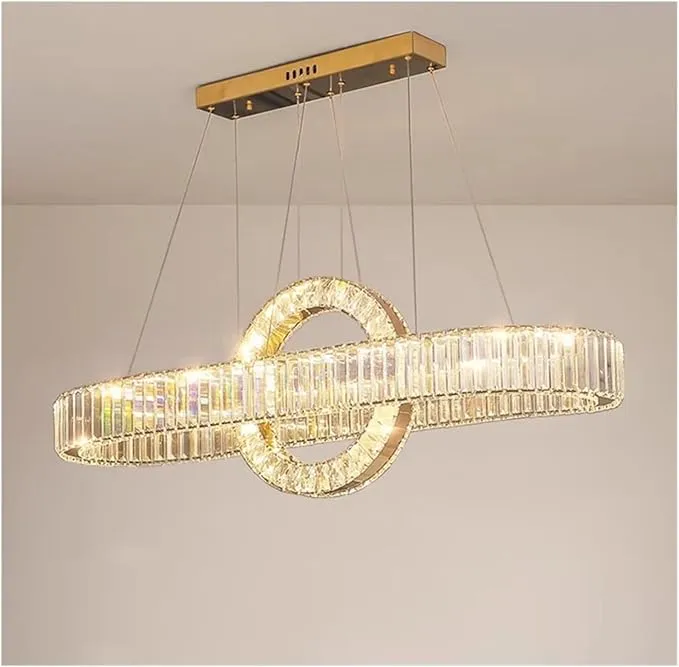 نجفة كريستال  (80*35سم, ذهبي)