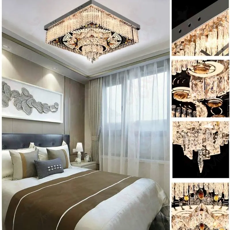 نجفة كريستال بلوتوث مقاس 55 سم – 4 إضاءات