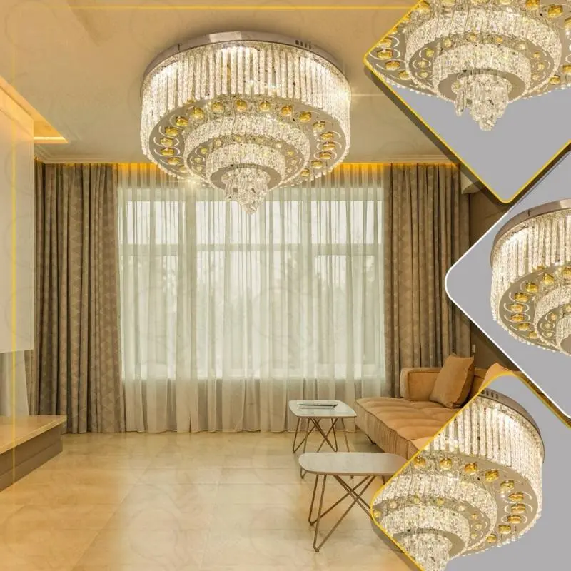 نجفة كريستال بلوتوث مقاس 55 سم – 4 إضاءات