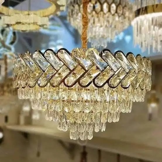 [6001/40] نجفة سهم كريستال (40سم, ذهبي)